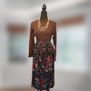 VINTAGE | LESLIE FAY Floral Skirt Set | 14